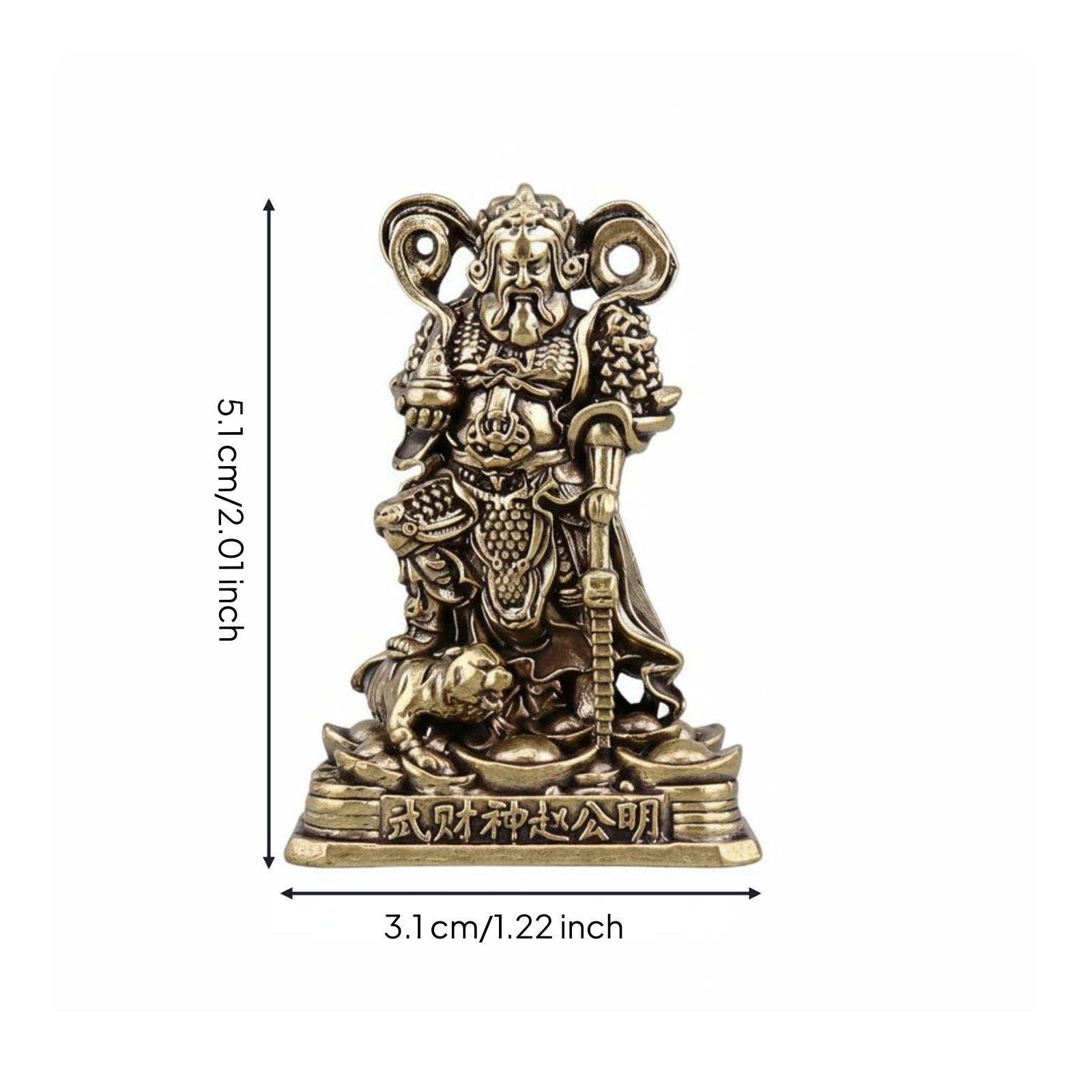 Buy STYLEHEAVEN Brass God of Wealth Statue, Zhao Gongming Desktop